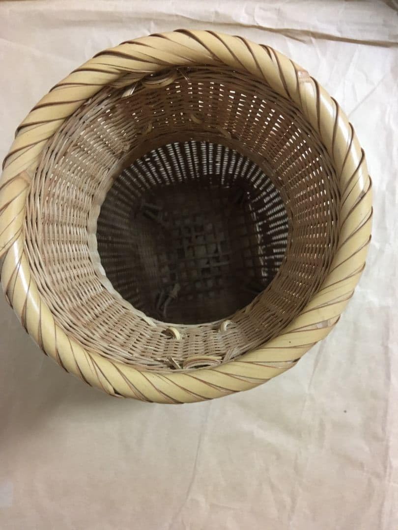 Amazon.co.jp: 花籠 竹籠 竹かご 花竹籠 工芸品 竹細工 田辺一竹斎